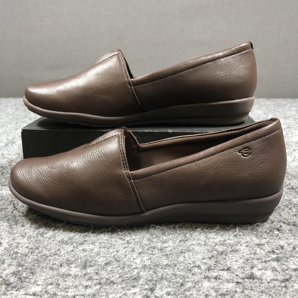 Easy Spirit Searlie 3 Shoes Womens 9 Brown Slip On Comfort Casual Flats - Picture 3 of 16